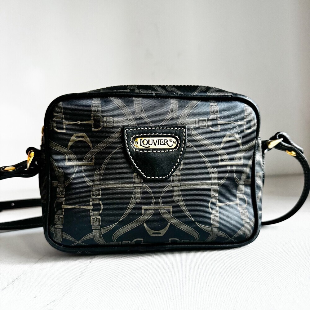 Vintage Louvier Equestrian Print Small Camera Bag - Picture 3 of 9